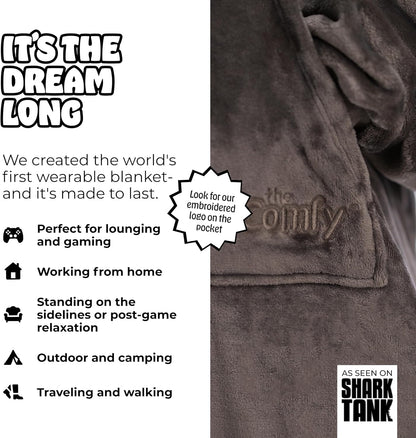 THE COMFY Dream | From Shark Tank | Patented | No Sherpa | Light Wearable Blanket Hoodie | Gift for Women & Men | One Size