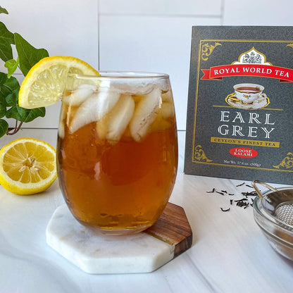 Royal World Loose Leaf Earl Grey Tea - Ceylon Black Tea Blend, 17.6 oz