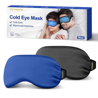 Cooling Eye Mask for Puffy Eyes: Fsa Eligible ltems Hsa, Migraines Headache Fast Relief After Surgery Care Cold Compress, Reusable Face Ice Pack Gel for Dark Circles, Gentle Weighted Sleep Mask Purple