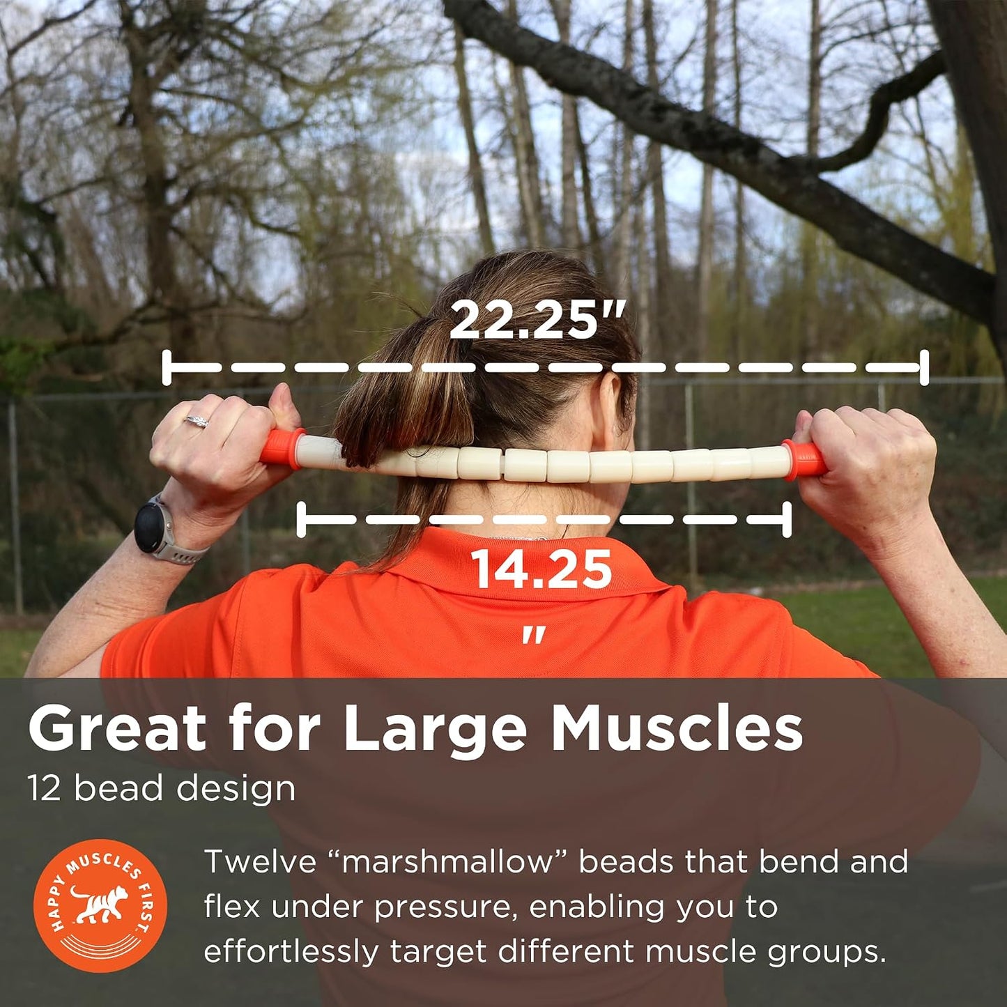 Tiger Tail The Stick - Bendy 15” Flexible Muscle Roller Stick for Myofascial Release & Trigger Points - Bendable Deep Tissue Massager for Legs, Back, Shoulders - Relieve Soreness & Improve Recovery