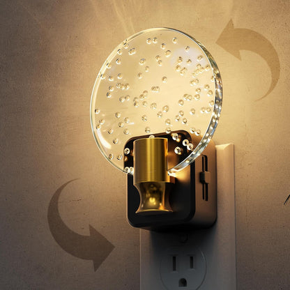 L LOHAS LED Night Lights Plug into wall, Amber Night Light with Adjustable Brightness, Plug in NightLight with Auto Light Sensor, Wall Sconce-Style Design Night Light for Bathroom,Hallway, 2 Pack