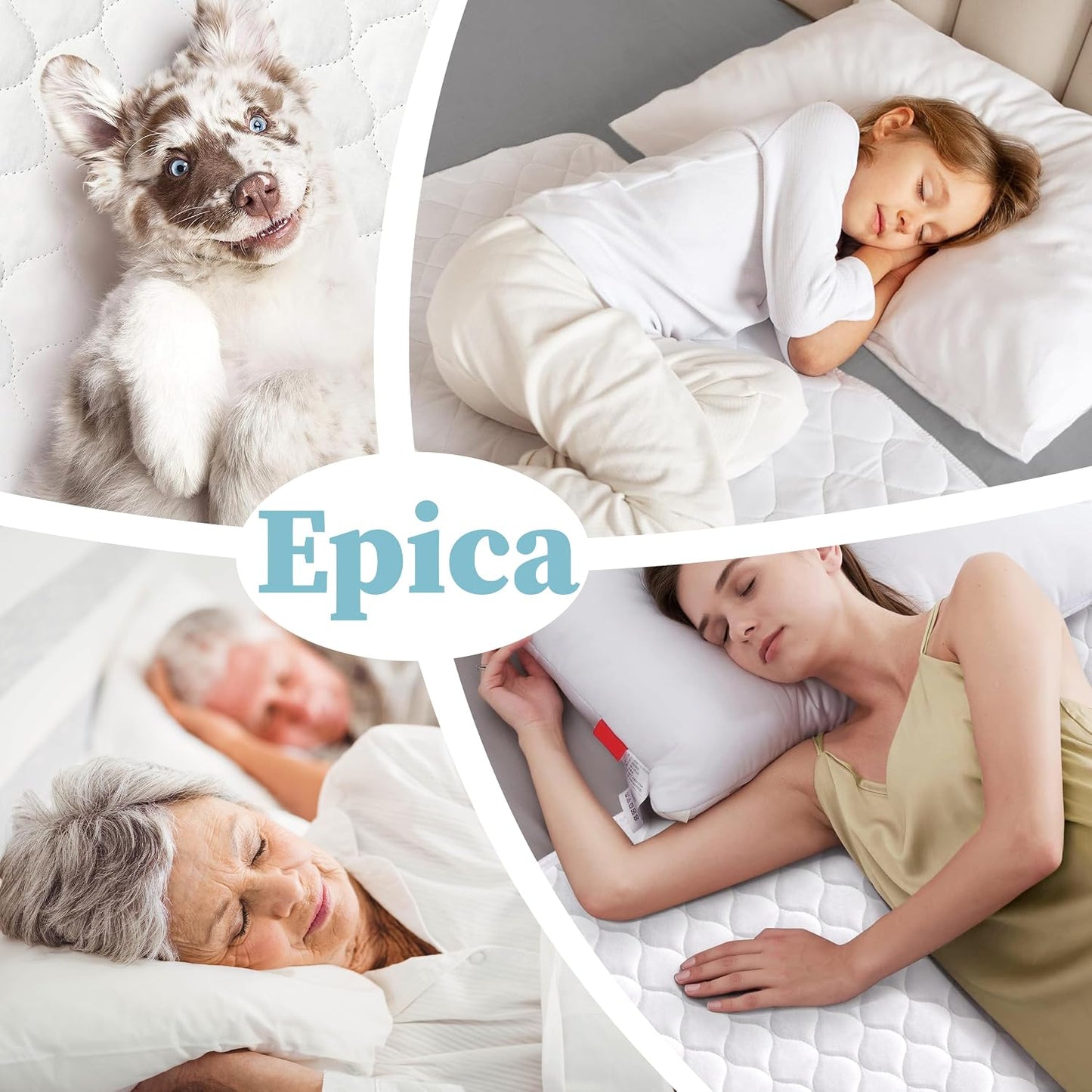 Epica Incontinence Bed Pads Washable Waterproof, 34"x52" (2 Pack), USA Made