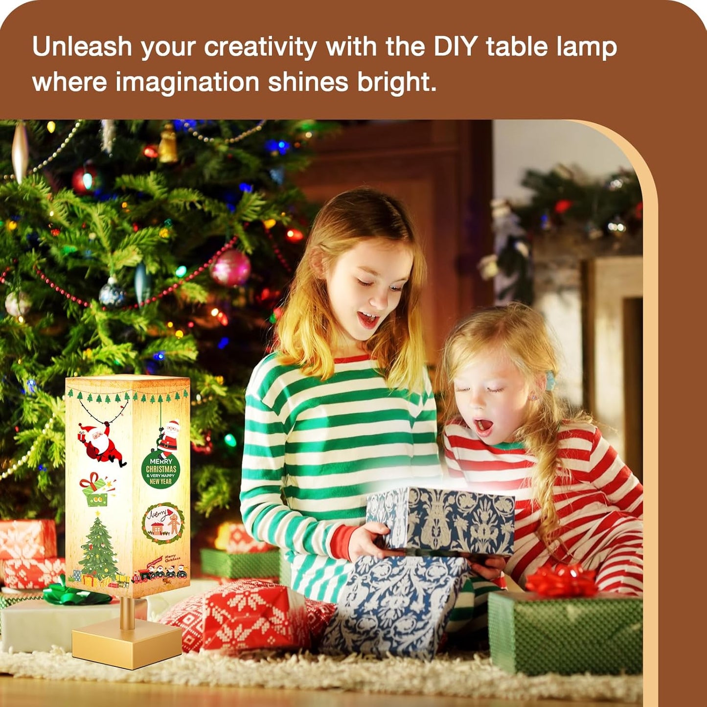 aooshine Small Table Lamp for Bedroom - Bedside Lamps for Nightstand, Minimalist Night Stand Light Lamp with Square Fabric Shade, Desk Reading Lamp for Kids Room Living Room Office Dorm