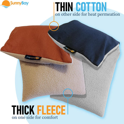 SunnyBay Small Microwave Heating Pad, Microwavable Versatile Cold/Heated Neck and Shoulder Wrap for Back Pain and More, Moist Heat Cotton-Fleece Pad, 6x11 Inches, Hot Pink and Red Flower, Pack of 2