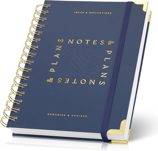 Aesthetic Daily Planner And Notebook With Hourly Schedule - Beautiful Spiral To do List Notepad For Work/Home to Organize Tasks And Appointments - Stylish School/Office Supplies Book For Women