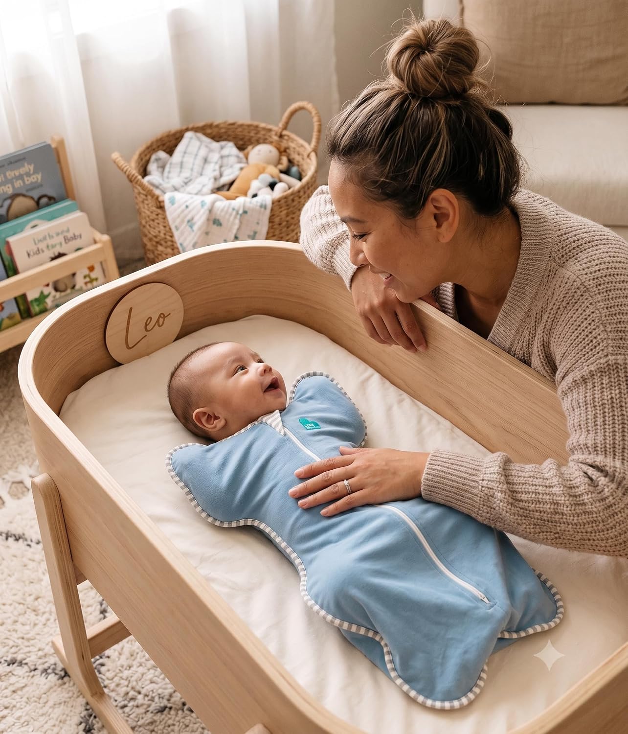 Love to Dream Swaddle UP, Baby Sleep Sack, Self-Soothing Swaddles for Newborns, Get Longer Sleep, Secure Fit Helps Calm Startle Reflex, New Born Essentials for Baby, 1.0 TOG, 13-19 lbs, Deep Olive