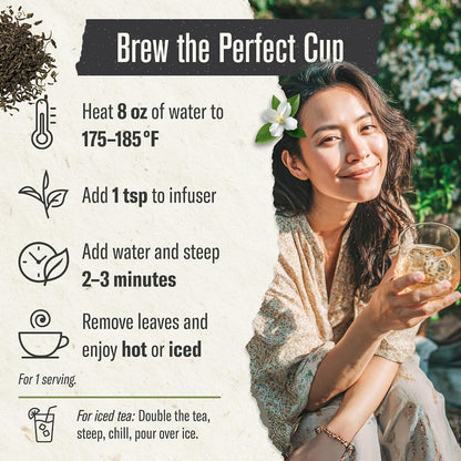 Numi Organic Jasmine Green Tea 16 Ounce Pouch Brews 200 Cups