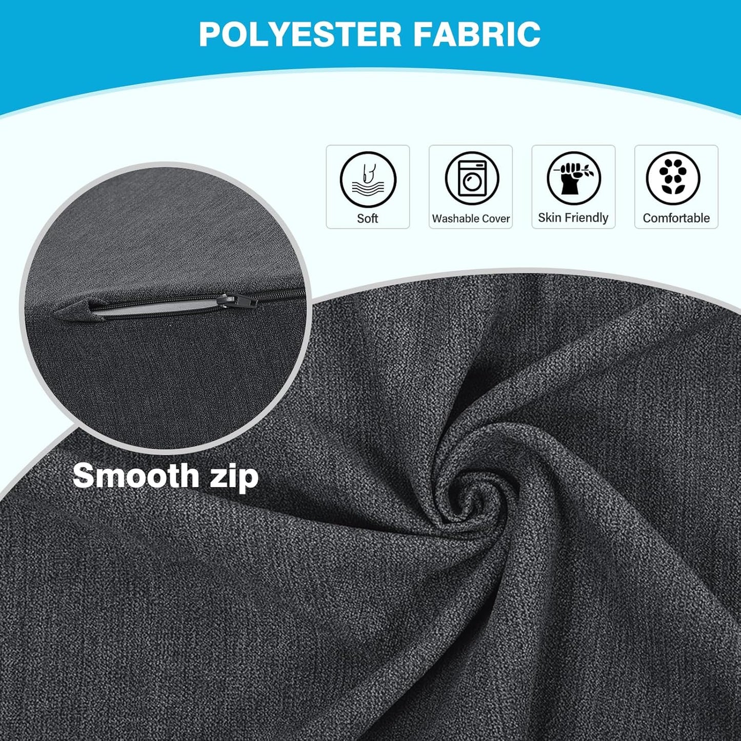 Back Support Pillow for Recliner Dual Layer Lumbar Support Pillow with Gel Memory Foam Ergonomic Orthopedic Couch Lumbar Cushions for Elderly Lower Back Pain Relief Washable Cover Brown