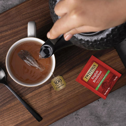 Twinings English Breakfast Tea, Decaffeinated Black Tea - Lively and Refreshing Decaf Tea Bags Individually Wrapped, 50 Count