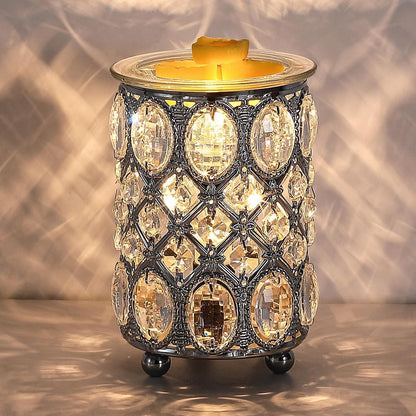 Leyoue Electric Crystal Wax Melt Warmer - Bulb Heating, Elegant Crystal Design, Quickly Melts Wax Blocks, Releases Long-Lasting Fragrance, Perfect Candle Wax Burner and Wax Warmer for Home Decor
