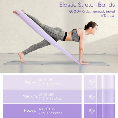NANATI Pilates Kit, Home Pilates Workout Kit for Women, Pilates Equipment with 14.5" Pilates Ring and Ball, Resistance Bands, Ankle Weights, Sliders & Grip Socks for Home Workouts