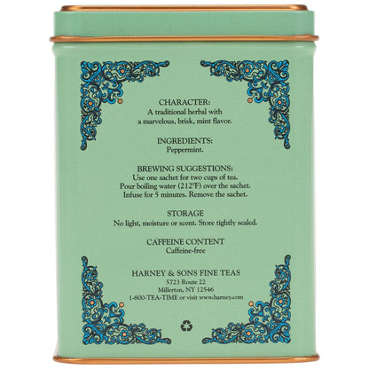 Harney & Sons HT Peppermint Herbal Tea, 20 Sachets in Tin