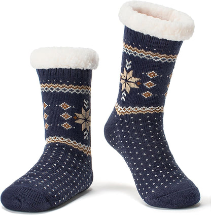 Cozylook Fuzzy Slipper Socks for Women with Grips Warm Cozy Soft Non-Slip Winter Socks Cozy Gift Idea