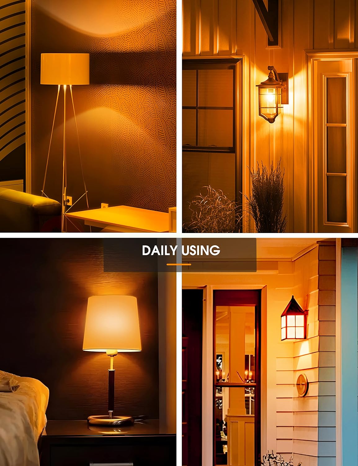 L LOHAS LED Sleep aid Amber Light Bulbs, Blue Light Blocking, A19 9W(60 Watt Equivalent) Dim Light Bulbs, 1800K Warm Light Bulb, E26 Base, 2 Pack