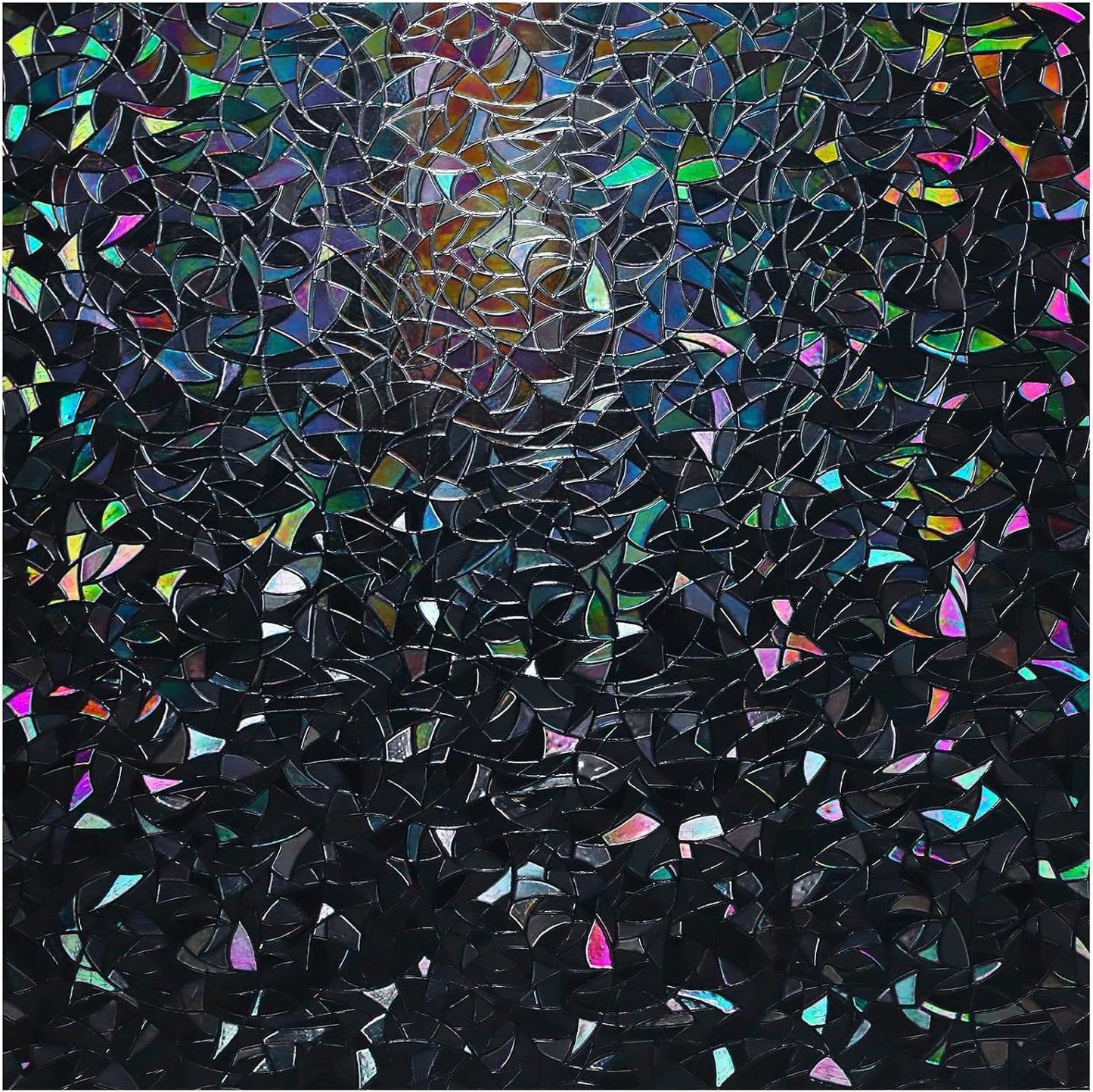 rabbitgoo Rainbow Window Privacy Film, Stained Glass Cling, 17.5" x 78.7"