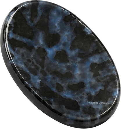 Amazing Gemstone Labradorite Thumb Worry Stone, Anxiety Stone, Healing Crystals - Piedra Crystal Fidget for Gift, Meditation, Calming, Relaxation, Stress Relief - Colors A