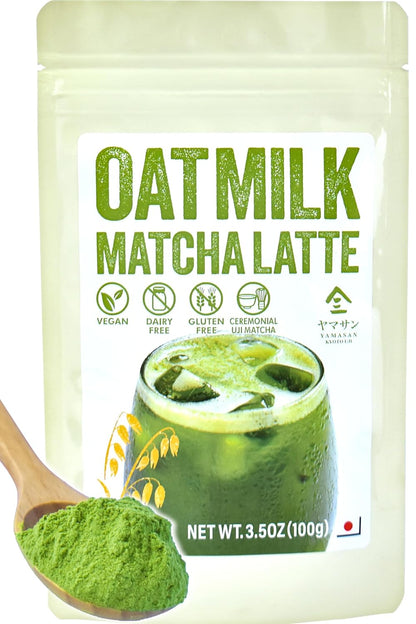 YAMASAN KYOTO UJI Oat Milk Matcha Latte Instant Mix Vegan 3.5oz