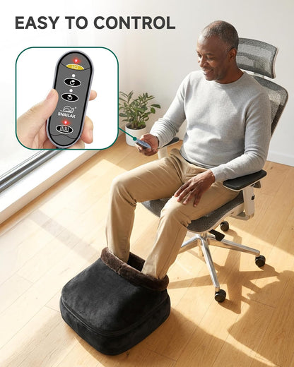 Snailax 2-in-1 Shiatsu Foot and Back Massager with Heat - Kneading Foot Warmer, Electric Feet Massage, Massagers for Back,Leg, Fathers Day Gift for Dad Men Women