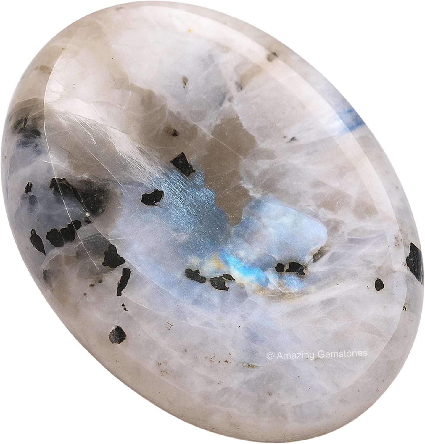 Amazing Gemstone Labradorite Thumb Worry Stone, Anxiety Stone, Healing Crystals - Piedra Crystal Fidget for Gift, Meditation, Calming, Relaxation, Stress Relief - Colors A