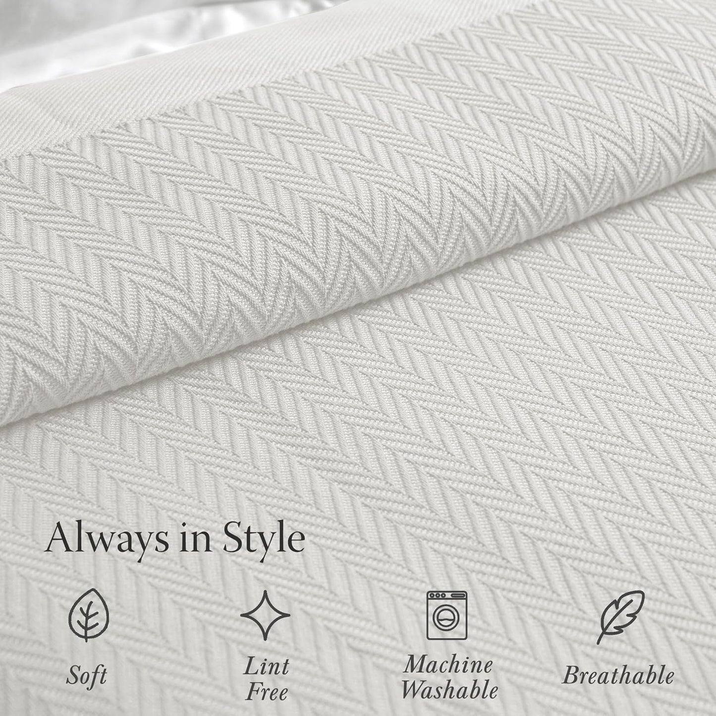 Threadmill Travel Blanket Cotton Viscose from Bamboo - Airplane Premium Soft Flight Grey Throw Blanket in Cloth Bag (Grey Color) Compact & Portable Blanket for Travel, Car, Picnic & Camping