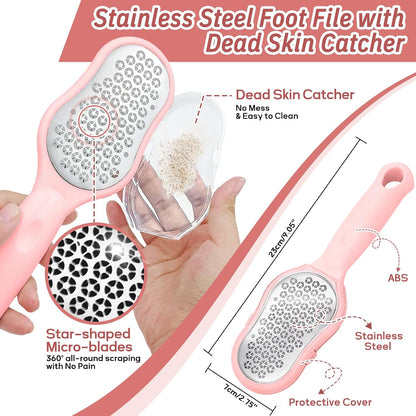 New Foot Brush with Adjustable Long Handle, 3-in-1 Foot Scrubber for Wet or Dry Brushing, 10.2’’- 27.5’’ Foot Scrub Brush for Senior, Pregnant, Disabled, or Injured, Gift-Box Packed(White)
