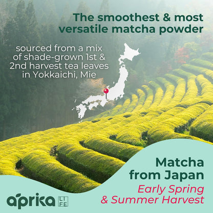 AprikaLife Sweet Matcha Latte Mix - 1st Harvest Ceremonial Grade - 6.4 oz