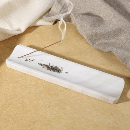 Koville Marble Incense Holder, Incense Holder for Sticks, Incense Sticks Holder Ash Catcher for Meditation Yoga SPA, Natural Stone Incense Burner, Home Table Decor (Grey)