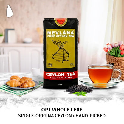 Mevlâna Ceylon Earl Grey Black Tea, Light Bergamot, 1 lb
