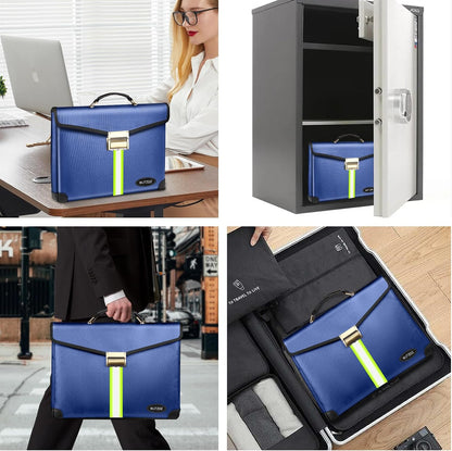 Upgraded Fireproof Money Bag,10 Layers of Heat Insulated Materials 6500°F