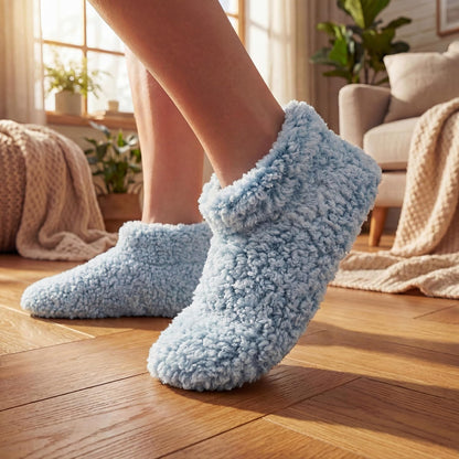 Cozylook Fuzzy Slippers for Women Indoor Soft Sole Slipper Socks with Non Slip Grippers Warm Fluffy