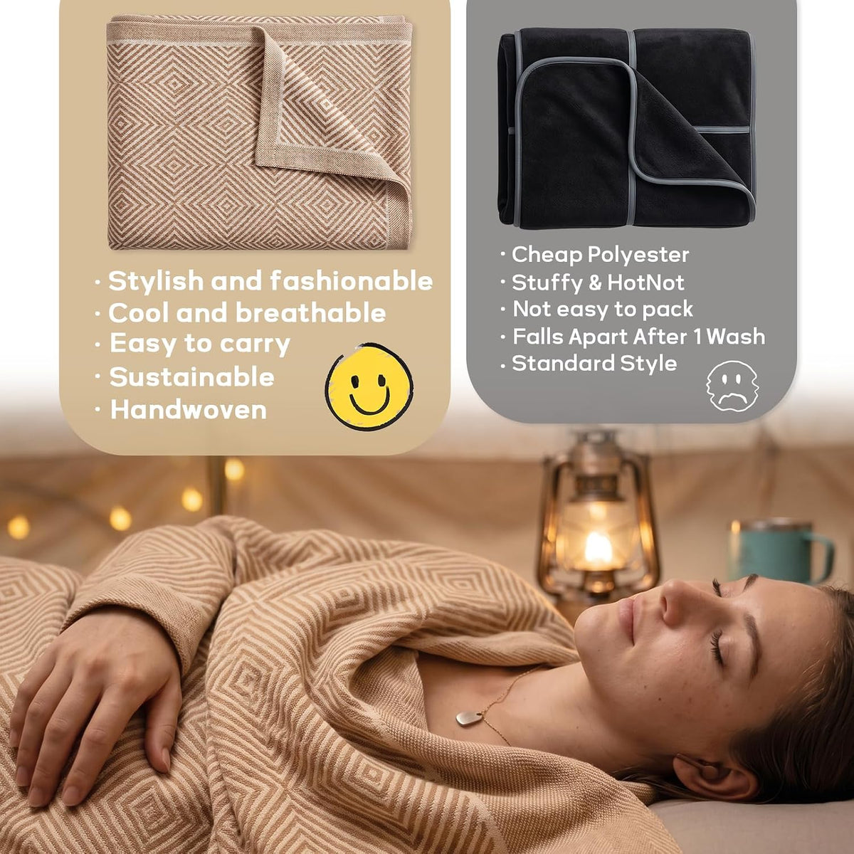 Travel Blanket Airplane - Ultra Soft & Lightweight Knit Design