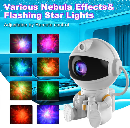 Astronaut Galaxy Night Light Projector for Bedroom - Star Lights Ceiling Projector with Remote Control & Timer, Upgrade LED Starry Lamp for Kids Boys Girls Room Decor, Unique Christmas Birthday Gifts