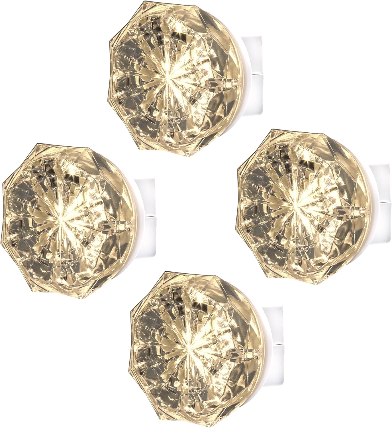 GE SleepLite Jewel LED Night Light, Plug-in, Always On, Amber, UL-Certified, Energy Efficient, Ideal Nightlight for Bedroom, Bathroom, Nursery, Hallway, Kitchen, 85881, 4 Pack