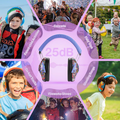 PROHEAR 032 Kids Ear Protection – Ear Muffs for Noise Reduction, 25NRR Noise Cancelling Headphones for Kids,Toddlers, Autism, Sensory Use, Hearing Protection – Orange