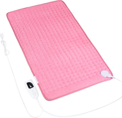 Heating Pad Electric Heat Pad, Hot Heated Pad,Multiple Temp and Timer Settings,Suitable for Shoulders, Neck, arms, Abdomen, Back, Legs, etc. (Silver Gray, 24"X12")