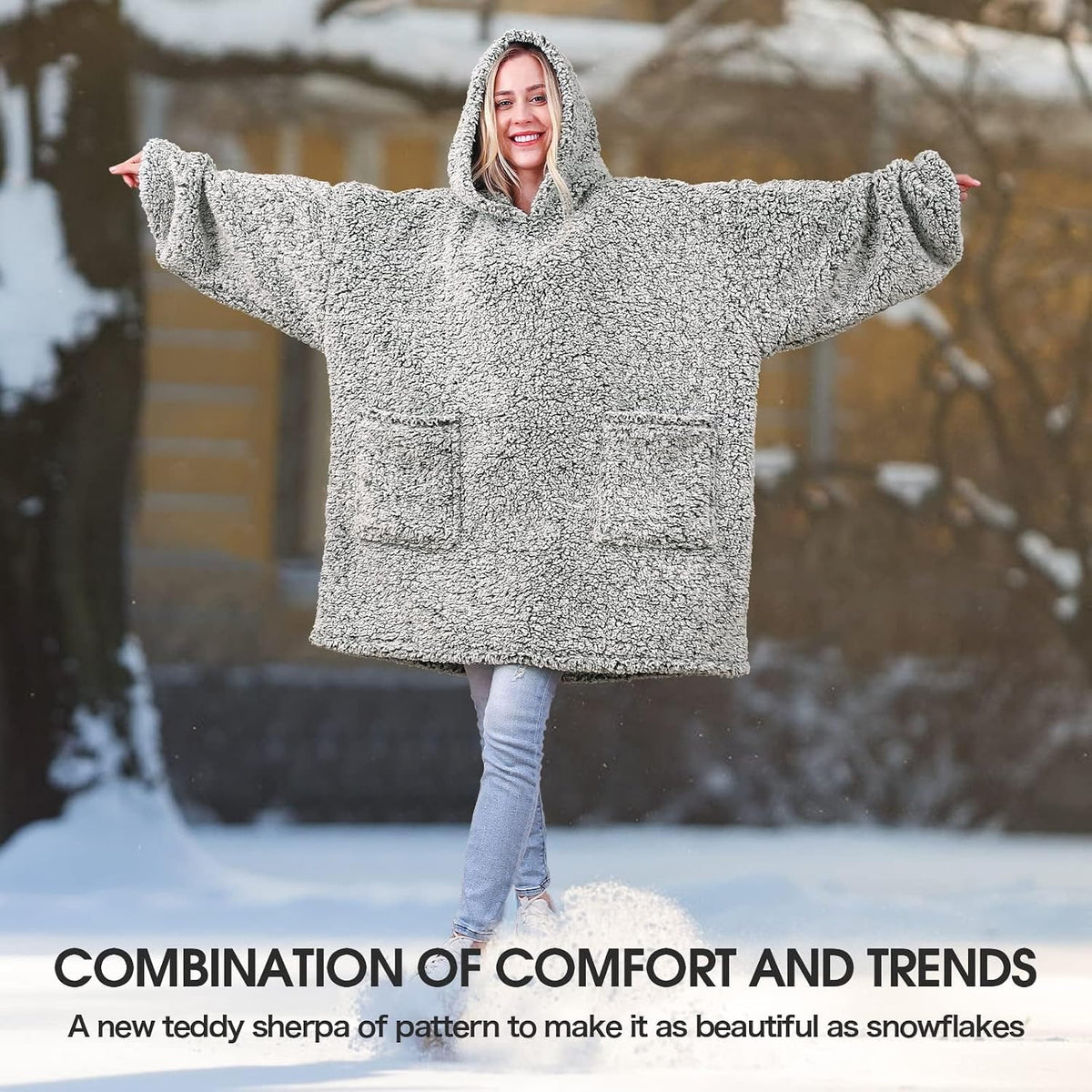 yescool Wearable Blanket Hoodie as Christmas Birthday Gifts for Women Mom - Colors A