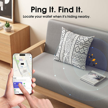 2026[Apple MFi Certified] Bluetooth Tracker Smart Card for Apple Find My iPhone Ultra-Thin Wallet GPS Tracker, 5-10 Years Battery, IP68 Waterproof Item Finder for Wallet, Bag, Luggage
