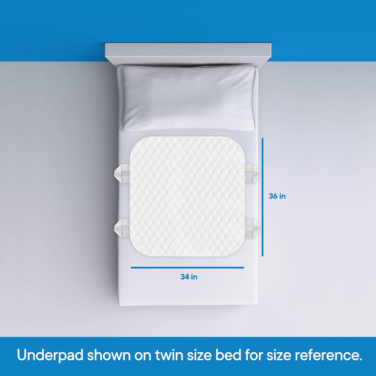 RMS Ultra Soft 4-Layer Washable and Reusable Incontinence Bed Pad, 34"x36"