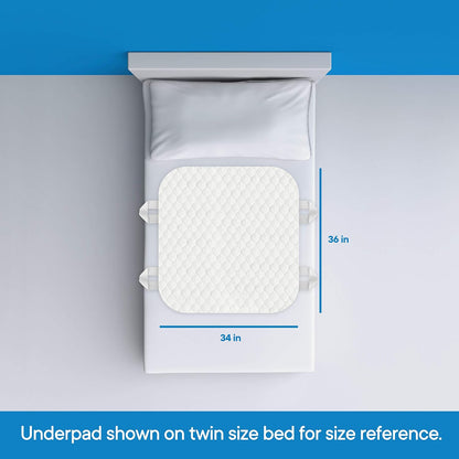 RMS Ultra Soft 4-Layer Washable and Reusable Incontinence Bed Pad, 34"x36"