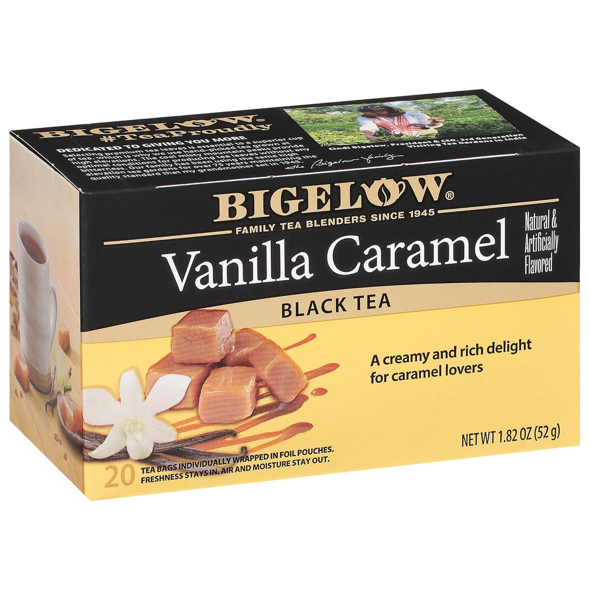 Bigelow Tea Vanilla Caramel Black Tea, 20 Count (Pack of 6)