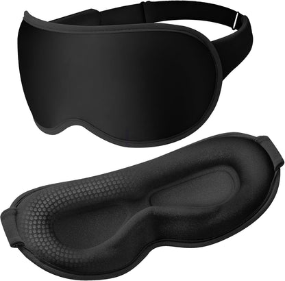 Weighted Eye Masks for Sleep: 3D Contoured Blackout Sleep Mask with Zero Eye Pressure, Eyelash Friendly Eye Mask for Women, Essentials for Airplane Travel, Night Shift Nurse, Office & Naps, Pink