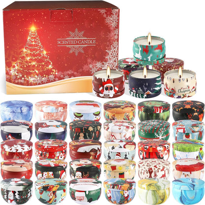 36 Pack Scented Candles Set for Home, Relaxing Stress Relief, Aromatherapy - Natural Soy Wax and Fragrance - Gifts for Women, Mom, Best Friend, Wife, Birthday