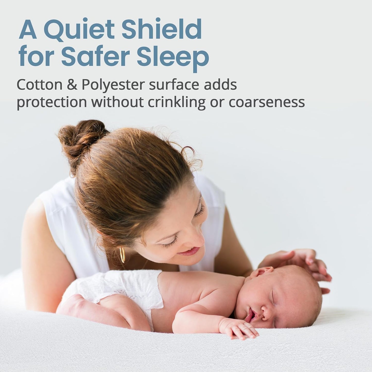 SafeRest Waterproof Queen Size Mattress Protector - Viscose Derived from Bamboo - Fitted with Stretchable Pockets - Machine Washable Viscose Blend Mattress Cover for Bed