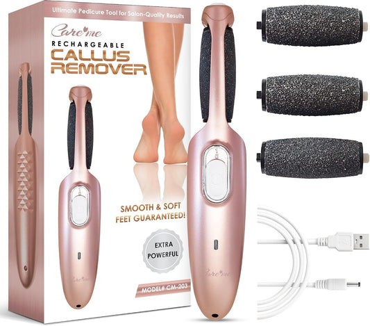 Powerful Electric Callus Remover Wand – Rechargeable Foot File, Grinder Removes Dead, Hard Skin & Calluses for Men & Women – Best Pedicure Tool for Soft, Smooth Feet