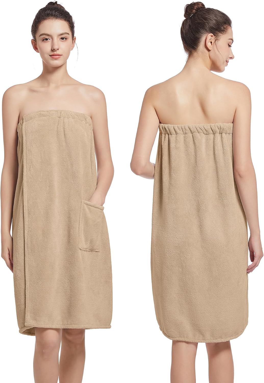 Women'S Soft Wrap Towel Full Length，Bath Robe After Shower Female Plush Long，Spa Bathrobes Lightweight With Pockets