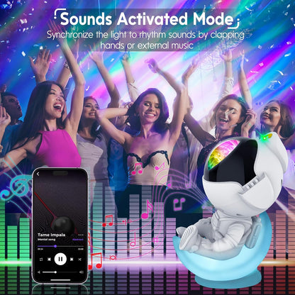 Rossetta Astronaut Galaxy Star Projector Night Light Projector for Kids | 29 Lighting Effects, Night Light Mode, Magnetic Head, Remote Control, Auto-Off Timer, Gifts for Kids, Adults, Party, Birthday