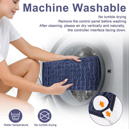 Heating Pad Electric Heat Pad, Hot Heated Pad,Multiple Temp and Timer Settings,Suitable for Shoulders, Neck, arms, Abdomen, Back, Legs, etc. (Silver Gray, 24"X12")