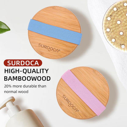 SURDOCA Dry Brush, Body Exfoliating Scrubber, Bath Shower Brushes for Improve Circulation, Cellulite and Lymphatic Remover