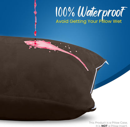 Utopia Bedding Premium 100% Waterproof Pillow Protectors with Zipper Standard Size (Set of 4), Bed Bug and Dust Mite Proof Zippered Pillow Covers, Pillow Encasement Cases, Gray