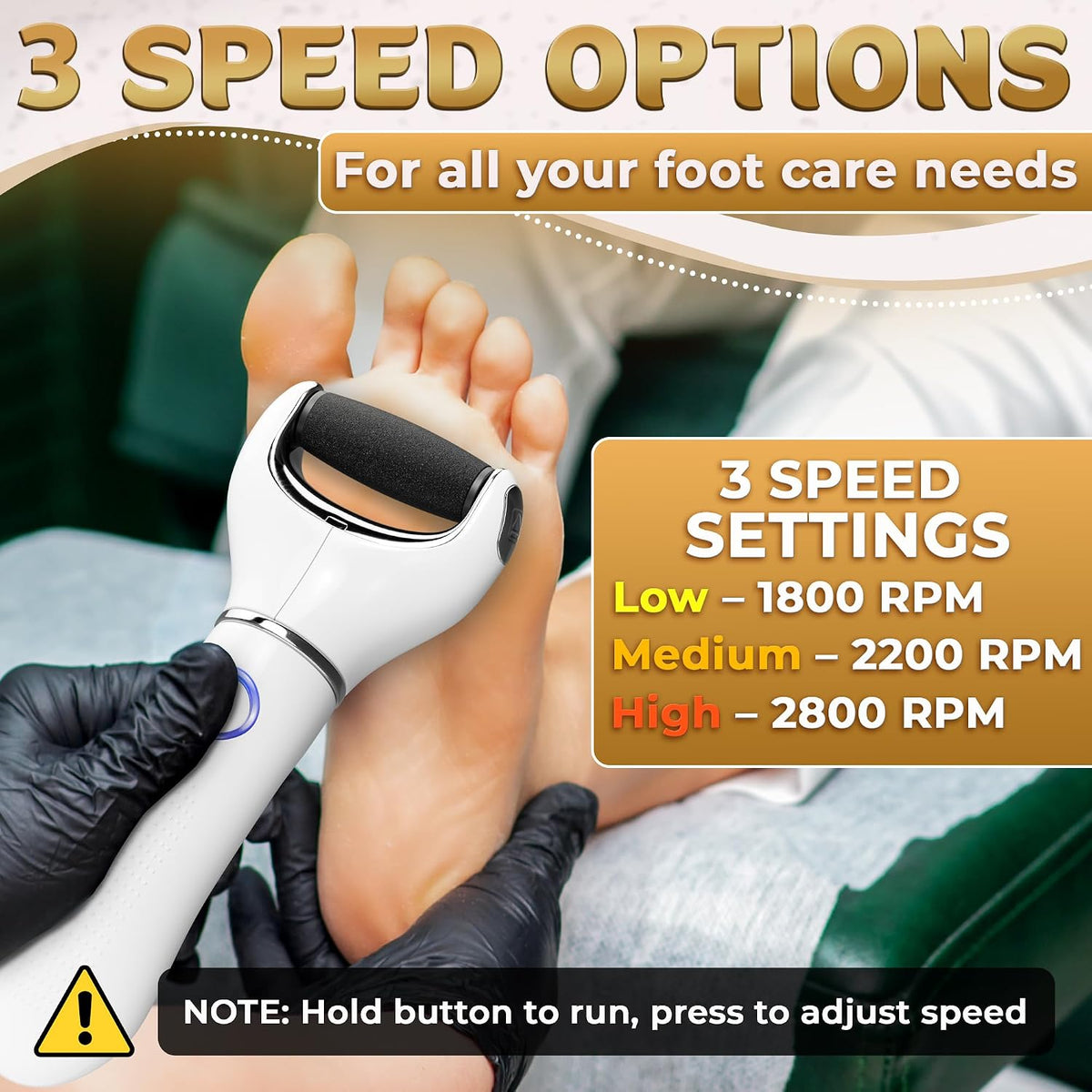 Battery Operated Foot Callus Remover for Dead Skin, Exfoliating Tool